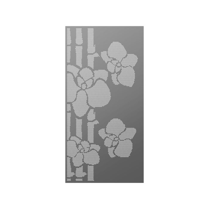 Walpix 1775 x 875 x 0.95mm Perforated Pre-Painted Metal Decorative Screen Folded Profile Tropical - Basalt - 0.95mm Basalt