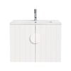 CIBO 600mm White Freshwater Wall Hung Bathroom Vanity With White Handle