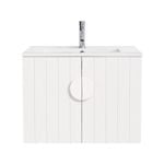 CIBO 600mm White Freshwater Wall Hung Bathroom Vanity With White Handle