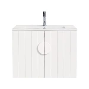 CIBO 600mm White Freshwater Wall Hung Bathroom Vanity With White Handle