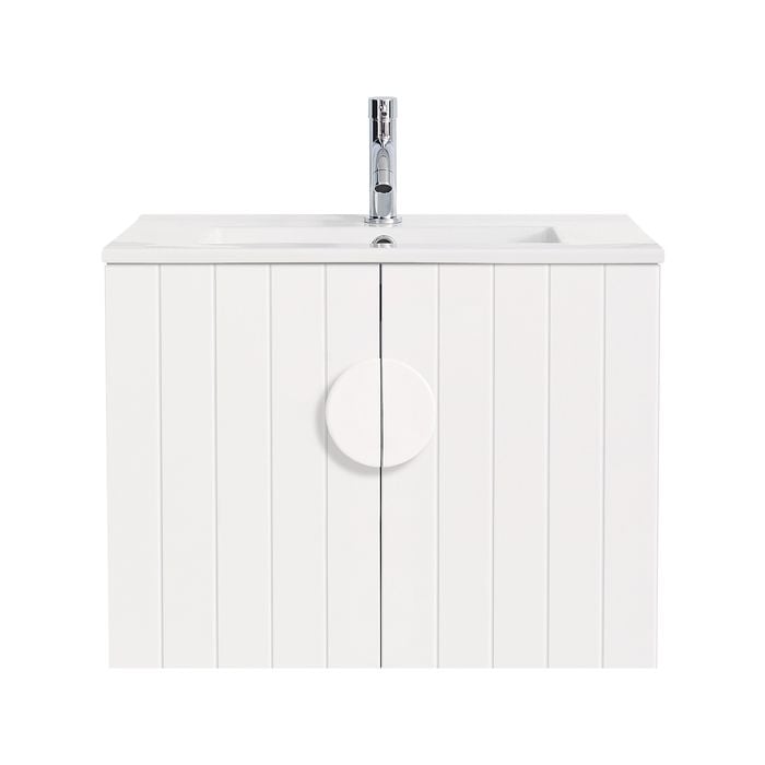 CIBO 600mm White Freshwater Wall Hung Bathroom Vanity With White Handle