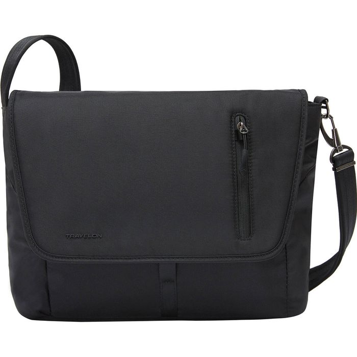 Travelon Urban Anti-Theft 14" Laptop & Tablet Messenger Bag in Black