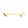 Nero Mecca Care 25mm x 215mm Brushed Gold Footrest Corner Grab Rail