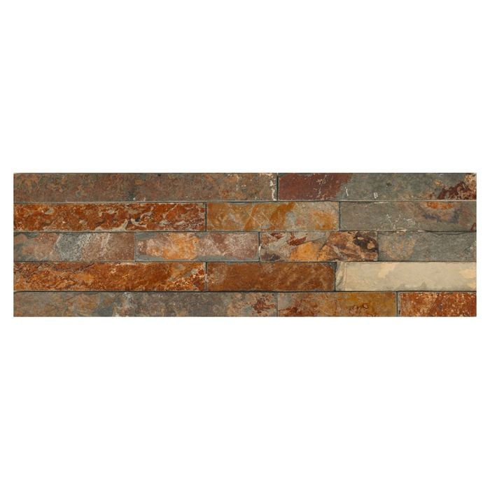Decor8 Tiles 400 x 125mm Antique Sienna Panel Stone - 5 Pack