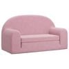 vidaXL Kids' Sofa Bed 2-Seater Pink Soft Plush kids' sofa kids' couch
