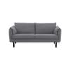 Channel 3 Seater Fabric Sofa Lounge Couch Dark Grey