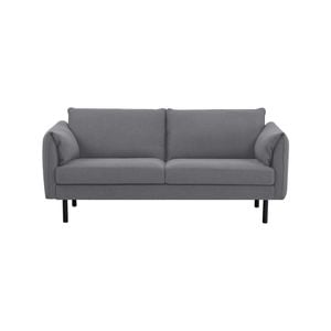 Channel 3 Seater Fabric Sofa Lounge Couch Dark Grey