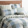 Renee Taylor Textured Cotton Reversible Quilt Cover Set Green Jackson Check Super King