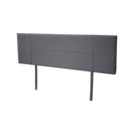 Linen Fabric King Bed Headboard Bedhead - Grey