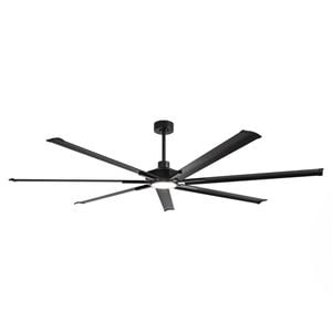 Parrot Uncle 305cm Matte Black Padus 7-Blade Aluminium Ceiling Fan With LED And Remote