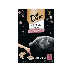 Dine Creamy Treats 12g Tuna & Salmon Flavour Cat Treats - 32 Sachets