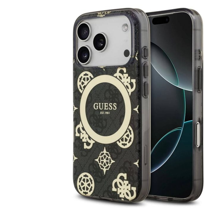 Guess Peony Edition For Iphone 17 Pro Max - Black/gold