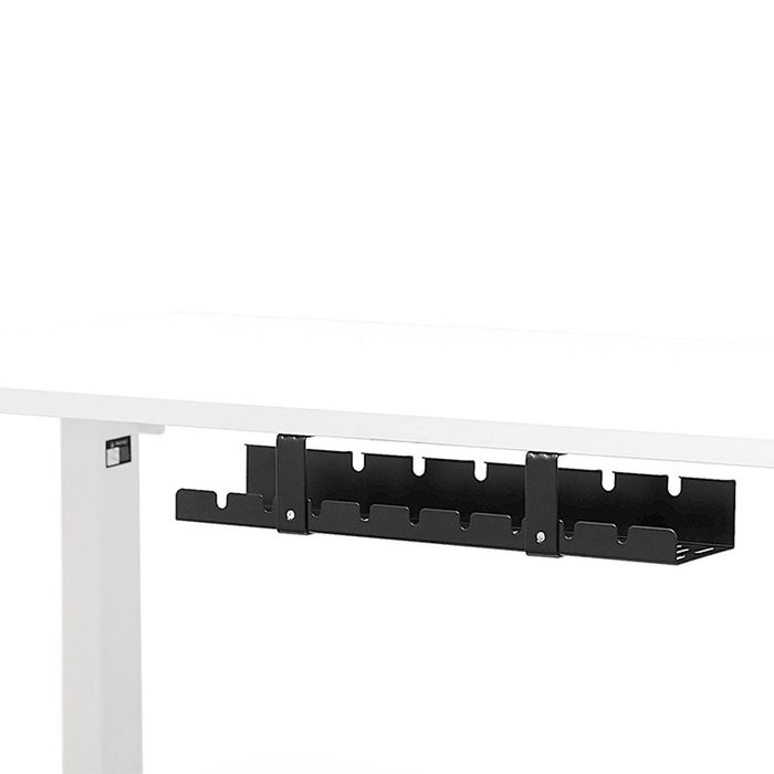 GKU Under Table Cable Management Basket Tray 800mm Long - Black