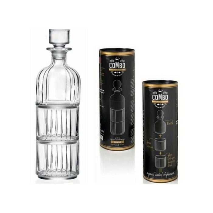 RCR Combo 3 Piece Stackable Decanter and Tumbler Set