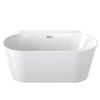 Clark 1400mm Round Freestanding Back To Wall Bath With Overflow