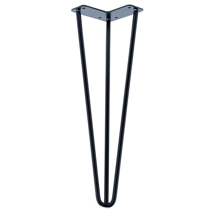 Taskmaster 400 x 10mm Black Hairpin Steel Table Leg - 400 x 10mm