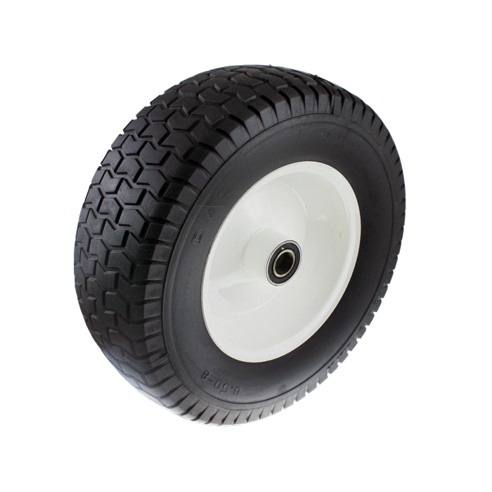 Easyroll 6.5 x 8" Flat Free Puncture Proof Wheelbarrow Wheel With 1" Axle Diameter