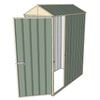 Build-a-Shed 0.8 x 1.5 x 2.1m Gable Singled Hinged Door Shed with Single Sliding Side Door - Green