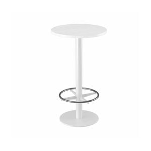 Olg Disc Bar Leaner White Frame White Top 600mm Diameter