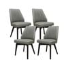 Shelby Set of 4 Dining Chair Genuine Leather Solid Rubber Wood Frame