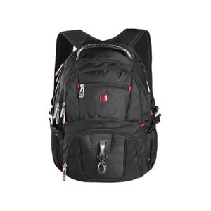 Swisswin Swiss waterproof 15.6" laptop School Travel Backpack - Black