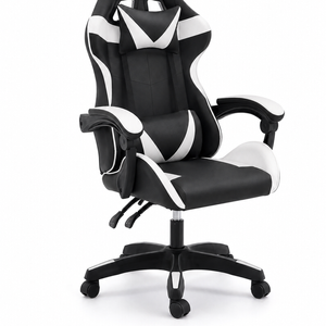 Relaxio Gaming Chair Office chair with Headrest and Lumbar Support - White