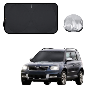 Front Windscreen Sun Shade for Skoda Yeti 2009 - 2017 - Standard 150 x 85 cm - Black