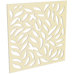 ProtectorAl 300-1200w x 300-1200h Primrose Large Leaf Unframed Solid Aluminium Decorative Panel