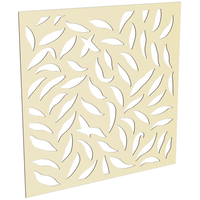 ProtectorAl 300-1200w x 300-1200h Primrose Large Leaf Unframed Solid Aluminium Decorative Panel