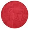 Contemporary Handwoven Wool Rug-Unity 6230-Red-160x160cm