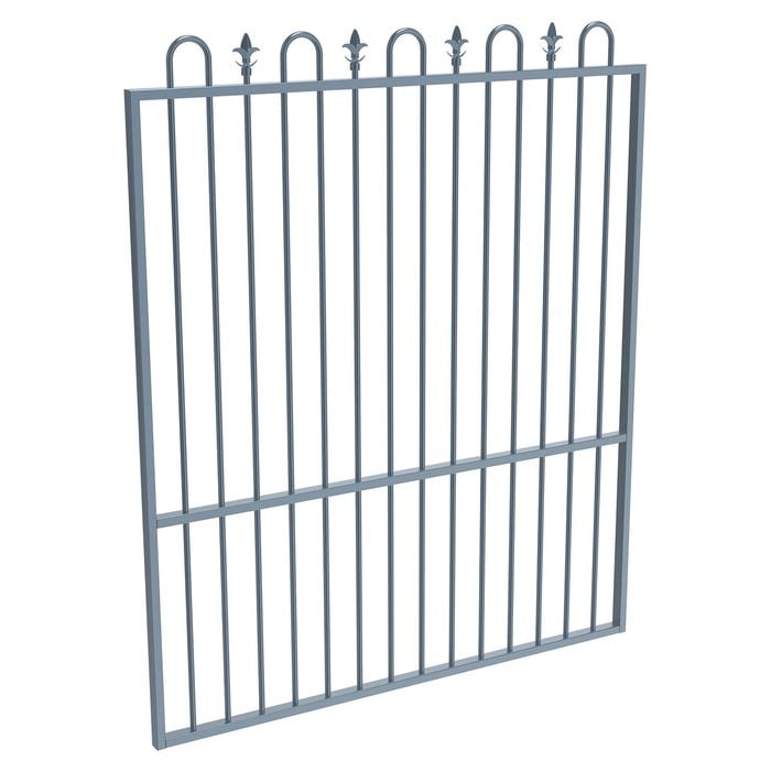ProtectorAl 1201 - 1500 x 1800mm Deep Ocean Aluminium Garden Gate Loop and Spear with Mid Rail