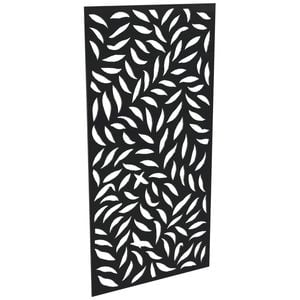ProtectorAl 300-1200w x 1201-2400h Gloss Black/Satin Black Large Leaf Unframed Composite Deco Panel