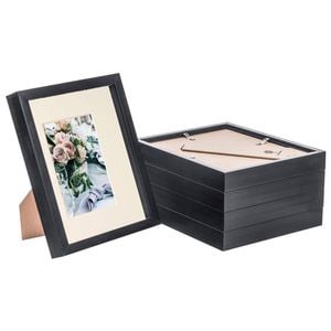 Nicola Spring 8" X 10" Black 3d Box Photo Frames - 4" X 6" Mount - Pack Of 5