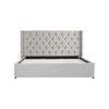 Hotshoppa Milano Royale Light Grey Fabric Bed Frame King