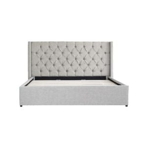 Hotshoppa Milano Royale Light Grey Fabric Bed Frame King