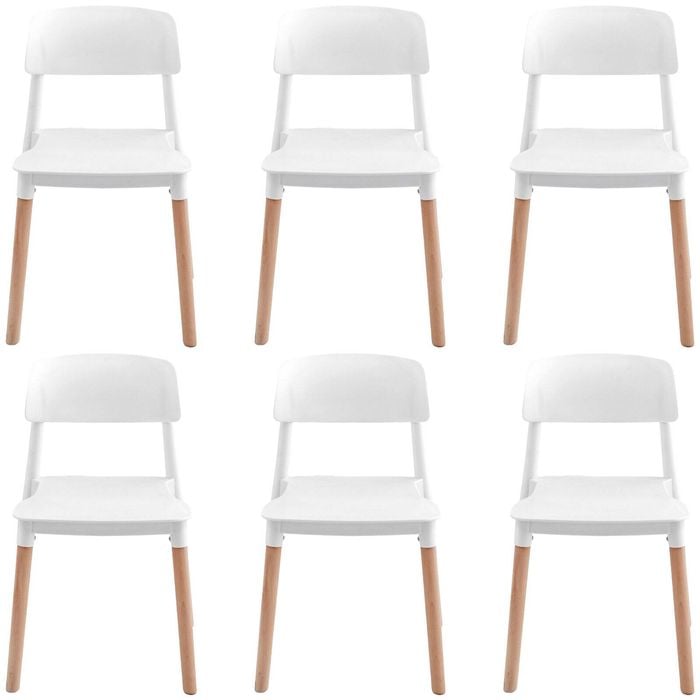 Candy Dining Chair Set of 6 - White
