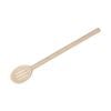 Euroline 30cm Wooden Slotted Spoon Cooking Utensil - Beige