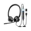 New Bee USB Headset with Microphone Flexible for L/R Side Computer Headset