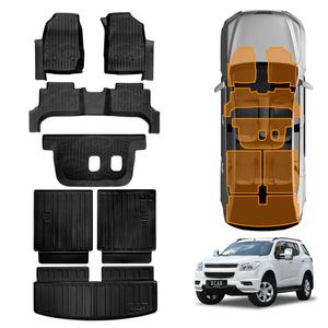 3D Floor Mats Boot Liners for Holden Colorado 7 2012-2016  Cargo Car Trunk Luggage Tray