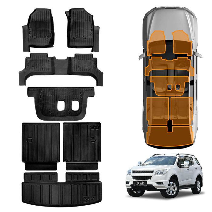 3D Floor Mats Boot Liners for Holden Colorado 7 2012-2016  Cargo Car Trunk Luggage Tray