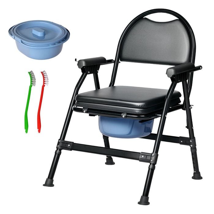 Levede Commode Toilet Chair - Black