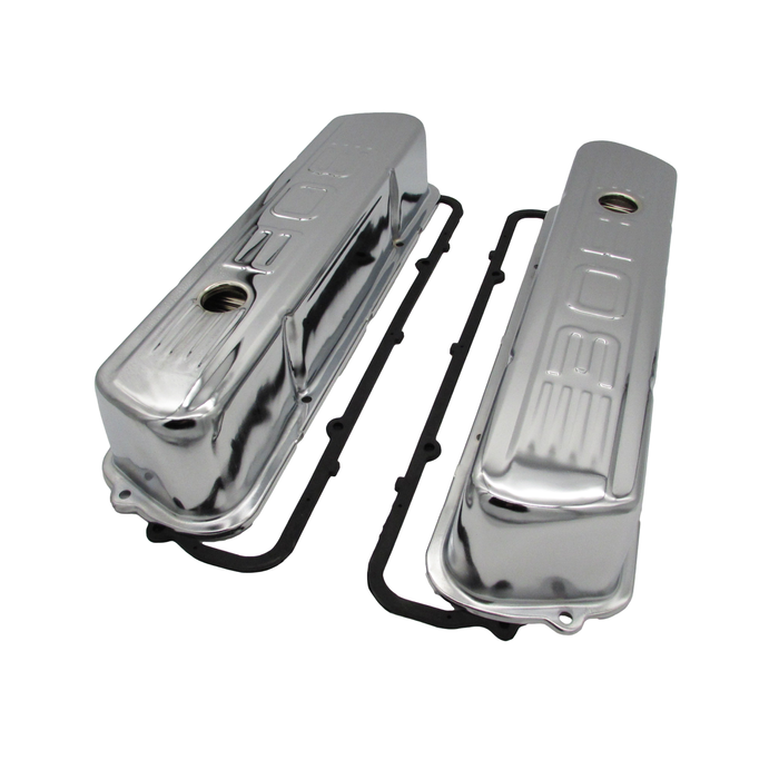 Speco Chrome Valve Covers with Holden 308 Emblem & Gaskets