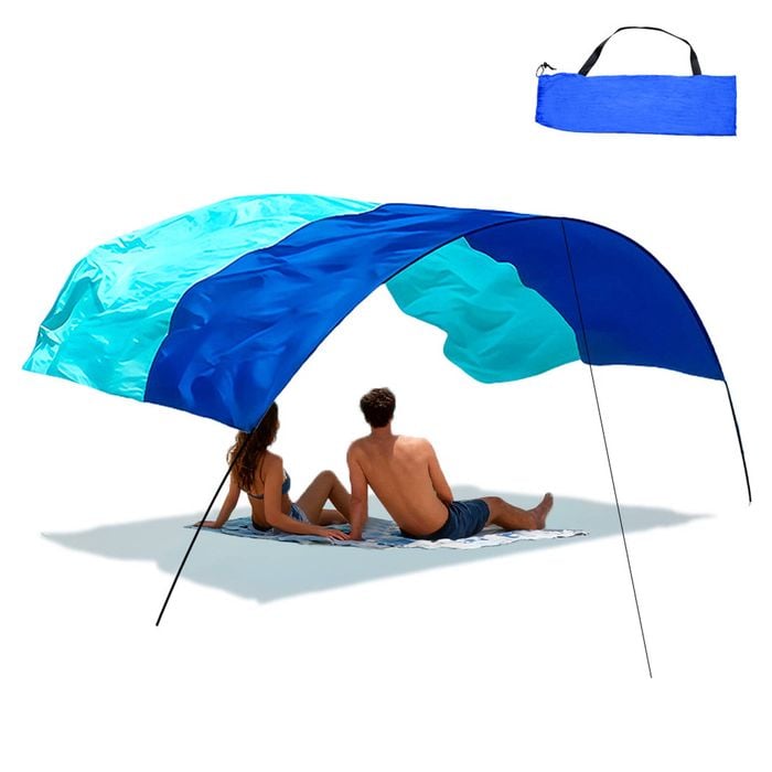 5x3m Beach Shade Canopy Lightweight Upf50+ Sun Shelter for Up To 6 People