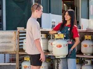 Gas bottle being provided to customer