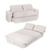 Homfurn Convertible Folding Sofa Bed 2-seater Corduroy 30d High-density Foam Boneless Couch Beige