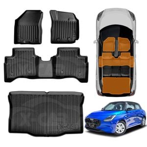 3D Floor Mats Boot Liner for Suzuki Swift 4th Gen 2024-Onwards All Weather Cargo Trunk Luggage Tray