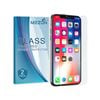 2 Pack MEZON Apple iPhone X (5.8") Clear Tempered Glass Screen Protectors