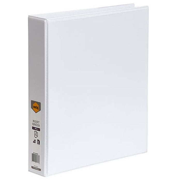 Marbig 2 D-ring Clearview Insert Binder 38mm (A4) (White)