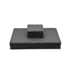 Argon Tableware Square / Rectangular Natural Slate Placemat Set - 6 Coasters & 6 Placemats