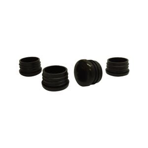 Surface Gard 25mm Black Round Plastic Internal Chair Tip - 4 Pack